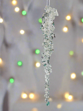 Charger l'image dans la galerie, Handmade christmas tree hanging icicle measuring 4 x 2.5 x 23.5cm 4 pieces - Marissa's Garden & Gift