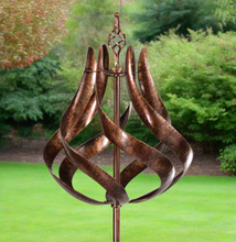 Indlæs billede til gallerivisning Roseland burnished gold garden wind sculpture spinner - Marissa's Garden & Gift