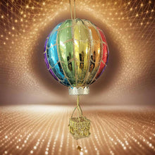 Load image into Gallery viewer, Glass Christmas hot air balloon Christmas bauble tree hanging decoration/christmas/seasonal/ glass hanging item - Marissa's Garden & Gift