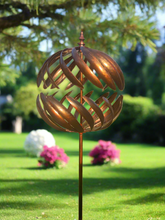 Indlæs billede til gallerivisning Kenwood Burnished Gold Garden Wind Sculpture Spinner - Marissa's Garden & Gift