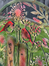 Laden Sie das Bild in den Galerie-Viewer, Handmade rusty 60cm wall plaque acrylic mirror of robin birds Tree Wall Plaque, Rusted coloured Metal, Garden/indoor Wall Art with peeling effect - Marissa's Garden & Gift