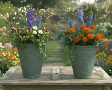 Load image into Gallery viewer, 29cm Blenheim pale blue flower pot