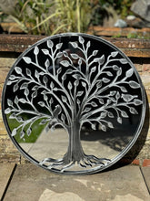 Laden Sie das Bild in den Galerie-Viewer, Tree of life silver resin touch Outdoor/Indoor mirror/ mirrored wall art - Marissa's Garden & Gift