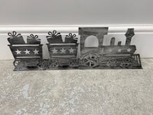 Load image into Gallery viewer, Handmade Christmas silver three piece train set measuring 50 x 8 x 16cm - Marissa's Garden & Gift