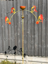 Load image into Gallery viewer, Handmade powder coated robin sculpture rocker and rain catcher standing at 150cm tall - Marissa's Garden & Gift
