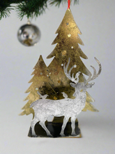 Afbeelding in Gallery-weergave laden, Handmade Christmas trees and reindeer t-light holder 34 x 10 x 45cm - Marissa's Garden & Gift
