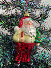 Charger l'image dans la galerie, Glass Christmas tree Santa Claus/Father Christmas Christmas bauble tree hanging decoration/christmas/seasonal/ glass hanging item - Marissa's Garden & Gift