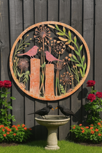 Laden Sie das Bild in den Galerie-Viewer, Handmade rusty 60cm wall plaque of blackbird birds Tree Wall Plaque, Rusted coloured Metal, Garden/indoor Wall Art with peeling effect - Marissa's Garden & Gift