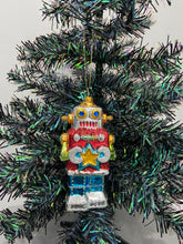 Indlæs billede til gallerivisning Glass Christmas robot Christmas bauble tree hanging decoration/christmas/seasonal/ glass hanging item - Marissa's Garden & Gift