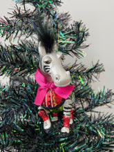 Indlæs billede til gallerivisning Christmas zebra hanging decoration/christmas/seasonal/ glass hanging item - Marissa's Garden & Gift
