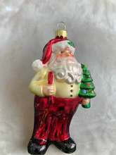 Charger l'image dans la galerie, Glass Christmas tree Santa Claus/Father Christmas Christmas bauble tree hanging decoration/christmas/seasonal/ glass hanging item - Marissa's Garden & Gift