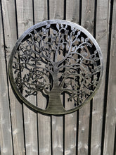 Laden Sie das Bild in den Galerie-Viewer, Handmade silver tree of life wall art indoors/outdoors 60cm - Marissa's Garden & Gift