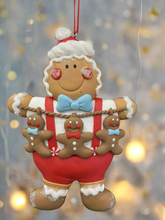 Load image into Gallery viewer, Resin Christmas gingerbread man Christmas bauble tree hanging decoration/christmas/seasonal/ resin hanging item - Marissa's Garden & Gift