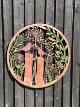 Charger l'image dans la galerie, Handmade rusty 60cm wall plaque of blackbird birds Tree Wall Plaque, Rusted coloured Metal, Garden/indoor Wall Art with peeling effect - Marissa's Garden & Gift