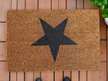 Afbeelding in Gallery-weergave laden, Door Mats Indoor / Outdoor | Non Slip Star Design Entrance Welcome Mat (black Star) 60 x 40 x 20cm - Marissa's Garden & Gift