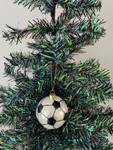 Load image into Gallery viewer, Glass Christmas football Christmas bauble tree hanging decoration/christmas/seasonal/ glass hanging item - Marissa's Garden & Gift