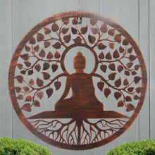 Charger l'image dans la galerie, Handmade bronze 40cm budha tree of life with roots wall art suitable for indoors/outdoors anniversary/birthday gift - Marissa's Garden & Gift