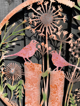 Charger l'image dans la galerie, Handmade rusty 60cm wall plaque of blackbird birds Tree Wall Plaque, Rusted coloured Metal, Garden/indoor Wall Art with peeling effect - Marissa's Garden & Gift