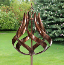 Indlæs billede til gallerivisning Roseland burnished gold garden wind sculpture spinner - Marissa's Garden & Gift