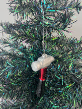 Load image into Gallery viewer, Glass Christmas tool hammer Christmas bauble tree hanging decoration/christmas/seasonal/ glass hanging item - Marissa's Garden & Gift