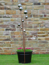 Load image into Gallery viewer, Handmade stainless steel balls rusty poles garden decor,Metal garden decor, metal yard art, outdoor metal decor,metal garden sculpture 199cm - Marissa's Garden & Gift