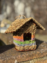 Charger l'image dans la galerie, Handmade house weave rattan birdhouse with roof measuring 17x17x21cm - Marissa's Garden & Gift