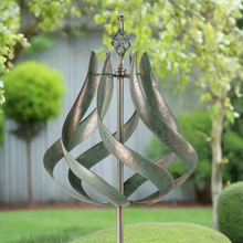 Load image into Gallery viewer, Roseland verdigris garden wind sculpture spinner - Marissa's Garden & Gift