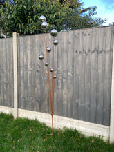 Load image into Gallery viewer, Handmade stainless steel balls rusty poles garden decor,Metal garden decor, metal yard art, outdoor metal decor,metal garden sculpture 199cm - Marissa's Garden & Gift