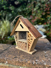 Afbeelding in Gallery-weergave laden, Handmade wooden house shaped medium insect house 26 x 8 x 24cm - Marissa's Garden & Gift
