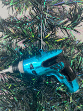 Afbeelding in Gallery-weergave laden, Glass Christmas tool drill Christmas bauble tree hanging decoration/christmas/seasonal/ glass hanging item - Marissa's Garden & Gift