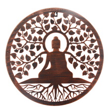 Charger l'image dans la galerie, Handmade bronze 40cm budha tree of life with roots wall art suitable for indoors/outdoors anniversary/birthday gift - Marissa's Garden & Gift