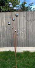 Load image into Gallery viewer, Handmade stainless steel balls rusty poles garden decor,Metal garden decor, metal yard art, outdoor metal decor,metal garden sculpture 199cm - Marissa's Garden & Gift