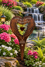 Load image into Gallery viewer, Handmade bronze angels wing memorial-gone but never forgotten/in loving memory