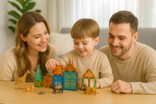 Laden Sie das Bild in den Galerie-Viewer, 84-Piece Magnetic Blocks with Safari Animals – Educational STEM Building Toy Set - Marissa's Garden & Gift