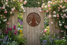 Load image into Gallery viewer, Handmade bronze 40cm budha tree of life with roots wall art suitable for indoors/outdoors anniversary/birthday gift