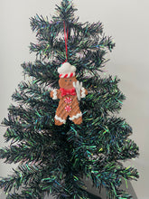 Charger l'image dans la galerie, Resin Christmas gingerbread man Christmas bauble tree hanging decoration/christmas/seasonal/ resin hanging item - Marissa's Garden & Gift