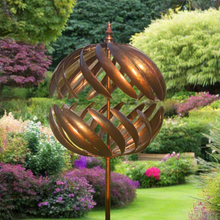 Indlæs billede til gallerivisning Kenwood Burnished Gold Garden Wind Sculpture Spinner - Marissa's Garden & Gift