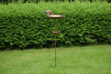Laden Sie das Bild in den Galerie-Viewer, Robin bird feeder bronze powder coated for garden/outdoor space