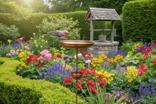 Laden Sie das Bild in den Galerie-Viewer, Robin bird feeder bronze powder coated for garden/outdoor space