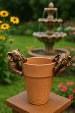 Load image into Gallery viewer, Polyresin pair of bronze coloured elephant pot hangers - Marissa's Garden & Gift