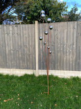 Load image into Gallery viewer, Handmade stainless steel balls rusty poles garden decor,Metal garden decor, metal yard art, outdoor metal decor,metal garden sculpture 199cm - Marissa's Garden & Gift