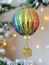 Load image into Gallery viewer, Glass Christmas hot air balloon Christmas bauble tree hanging decoration/christmas/seasonal/ glass hanging item - Marissa's Garden & Gift