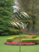 Indlæs billede til gallerivisning Kenwood Burnished Gold Garden Wind Sculpture Spinner - Marissa's Garden & Gift