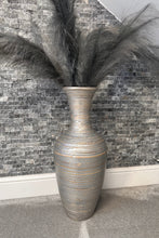 Laden Sie das Bild in den Galerie-Viewer, Silver handmade bamboo vase 60cm tall floor or table vase - Marissa's Garden & Gift