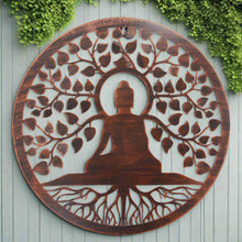 Charger l'image dans la galerie, Handmade bronze 40cm budha tree of life with roots wall art suitable for indoors/outdoors anniversary/birthday gift - Marissa's Garden & Gift
