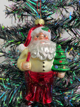 Charger l'image dans la galerie, Glass Christmas tree Santa Claus/Father Christmas Christmas bauble tree hanging decoration/christmas/seasonal/ glass hanging item - Marissa's Garden & Gift