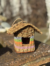 Charger l'image dans la galerie, Handmade house weave rattan birdhouse with roof measuring 17x17x21cm - Marissa's Garden & Gift