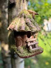 Load image into Gallery viewer, Handmade wooden birdhouse hut with ladder 19x19x23cm - Marissa's Garden & Gift