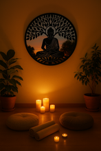 Afbeelding in Gallery-weergave laden, Handmade 60cm black metal Wall Plaque with acrylic mirror, colourful Metal, Garden/indoor Wall Art powder coated steel - Marissa's Garden & Gift