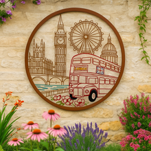 Indlæs billede til gallerivisning Handmade peeling bronze with colour the city of London iconic sights wall art indoors/outdoors 60cm - Marissa's Garden & Gift